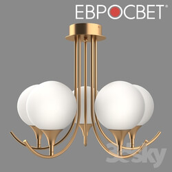 Ceiling light - OM Ceiling lamp with glass shades Eurosvet 70101_5 Moon Gold 