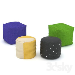 Other soft seating - Poufs square and cylindrical 