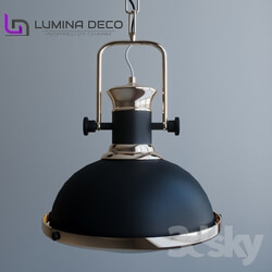 Ceiling light - _OM_ Hanging lamp Lumina Deco Batore black 