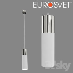 Ceiling light - OHM Suspended luminaire Eurosvet 50135_1 LED chrome _ white 
