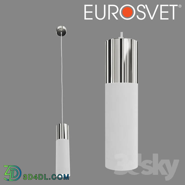 Ceiling light - OHM Suspended luminaire Eurosvet 50135_1 LED chrome _ white