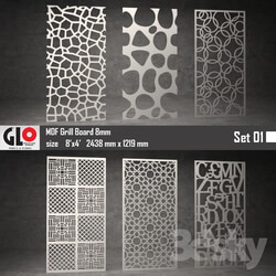 Other decorative objects - GLO MDF Board 8mm Set 01 