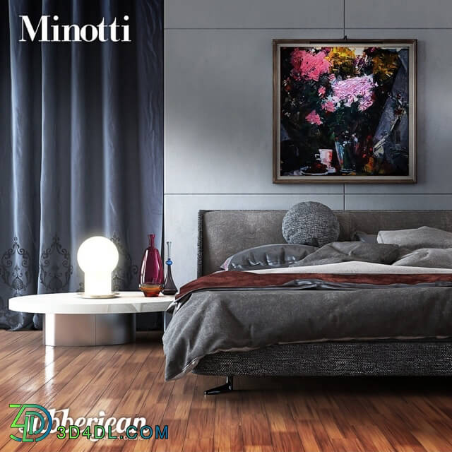 Bed - Minotti Spencer Bed _ Raymond _ Neto Coffee Table