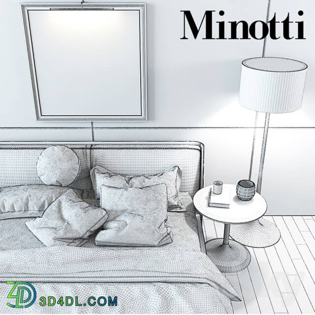 Bed - Minotti Spencer Bed _ Raymond _ Neto Coffee Table