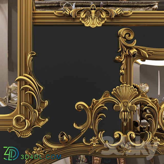 Mirror - Ornate Giltwood Frame Formal Mirror