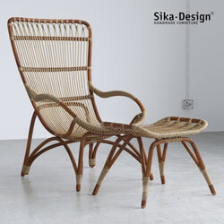 Arm chair - Sika Design Monet Chair and Footstool 