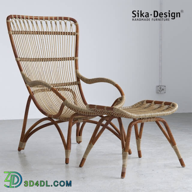 Arm chair - Sika Design Monet Chair and Footstool