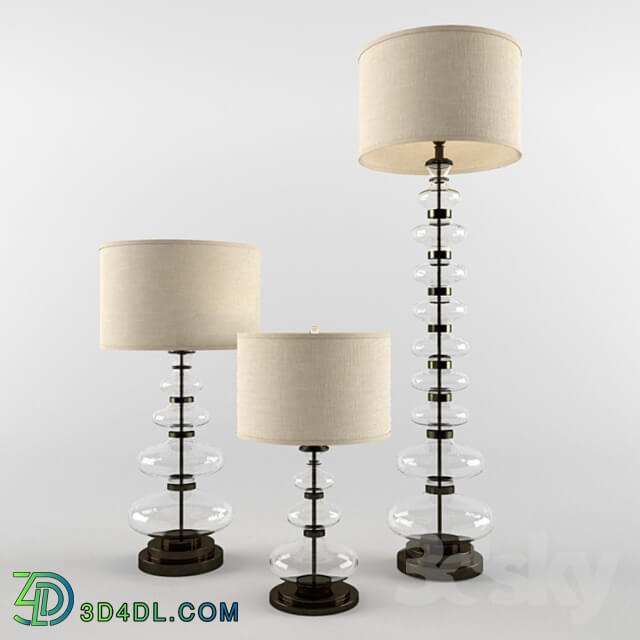 Table lamp - ESTELLE STACKED GLASS TABLE LAMP