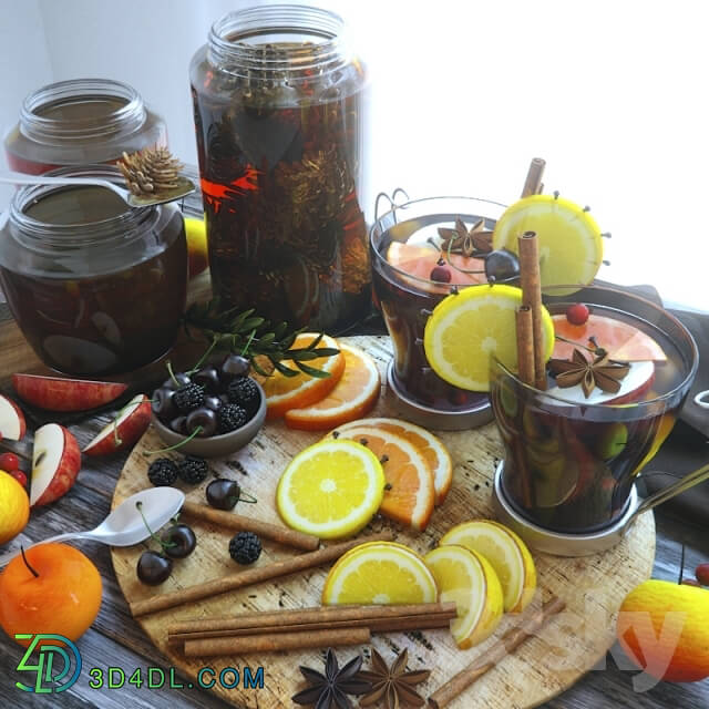 Food and drinks - Mulled wine with honey