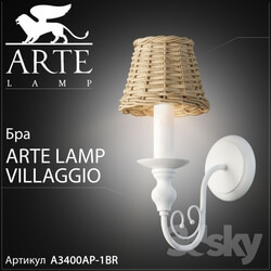 Wall light - Bra arte lamp villaggio A3400AP-1BR 