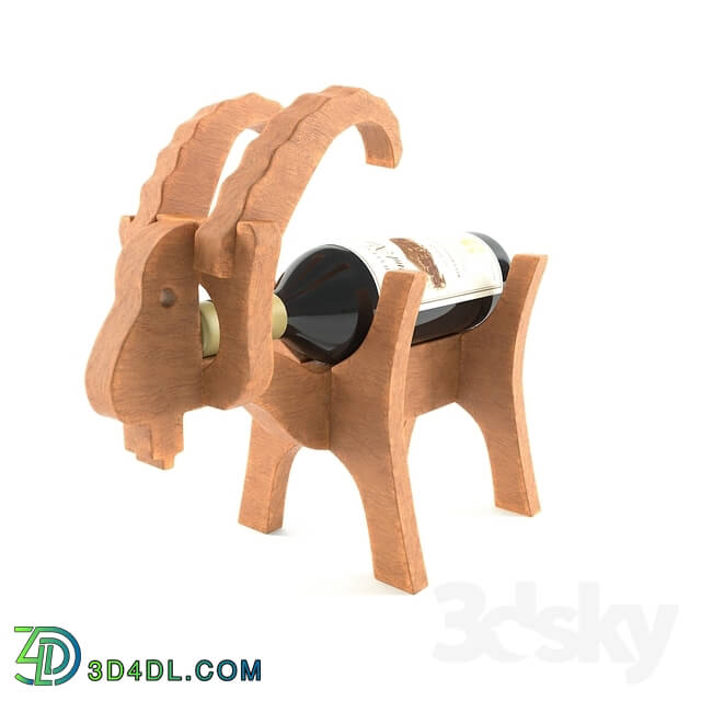 Other decorative objects - Stand for wine in the form of a goat