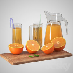 Food and drinks - Orange set 