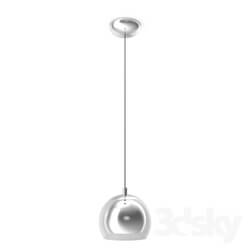 Ceiling light - 94592 Suspension ROCAMAR 1x60W _E27__ Ø190_ steel_ chrome _ glass_ transparent_ black cable 