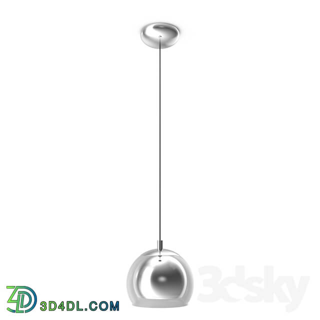 Ceiling light - 94592 Suspension ROCAMAR 1x60W _E27__ Ø190_ steel_ chrome _ glass_ transparent_ black cable