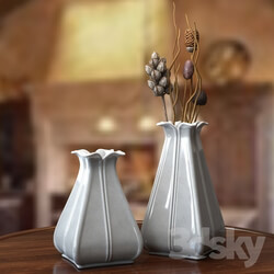 Vase - Vase gray with craquelure 