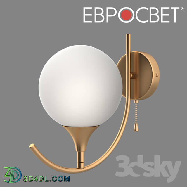 Wall light - OM Wall Lamp with Eurosvet 70101_1 Moon Gold round