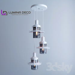 Ceiling light - _OM_ Suspended Lumina Deco Capri lamp white LDP 11327-3 _WT_ 