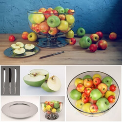 Food and drinks - Apple set with Durban Centerpiece Bowl and Durant Beaded Charger 