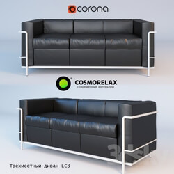 Sofa - Triple Sofa LC3 Cosmorelax 