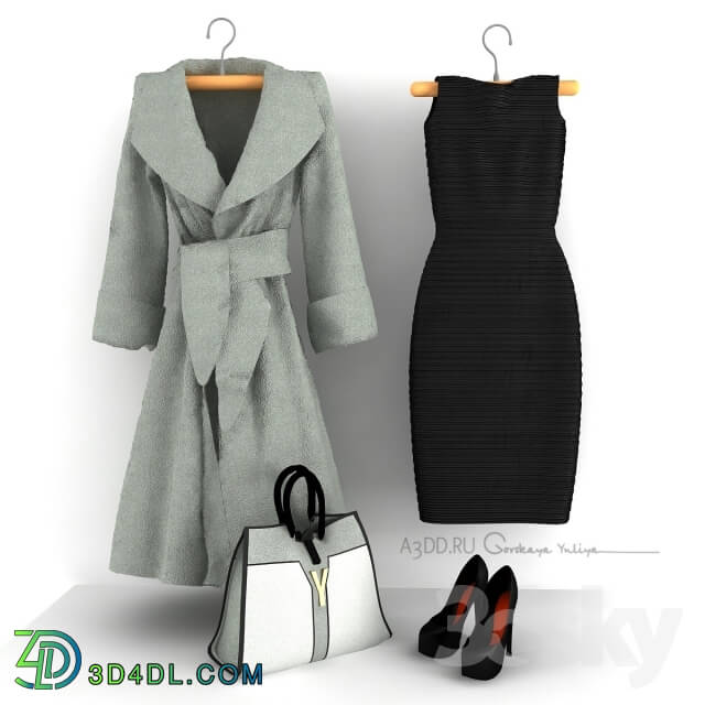 Clothes and shoes - A set of women_s clothing