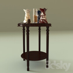 Table - Decorative set table with vases 