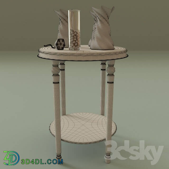 Table - Decorative set table with vases