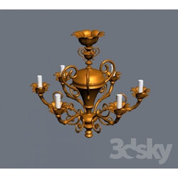 Ceiling light - CHANDELIER WITH CANDLES 