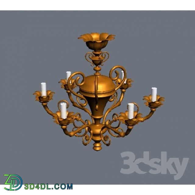 Ceiling light - CHANDELIER WITH CANDLES