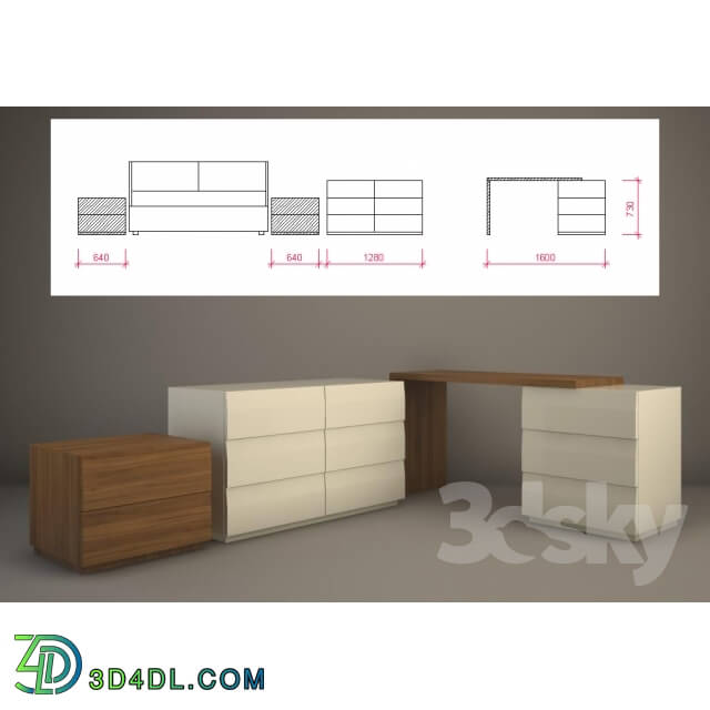 Sideboard _ Chest of drawer - Bedroom furniture L_ego A.L.F