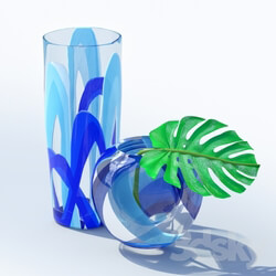 Vase - Blue Swirl - Tozai Home 