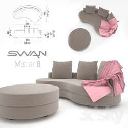 Sofa - Sofa with ottoman SWAN Mister B 