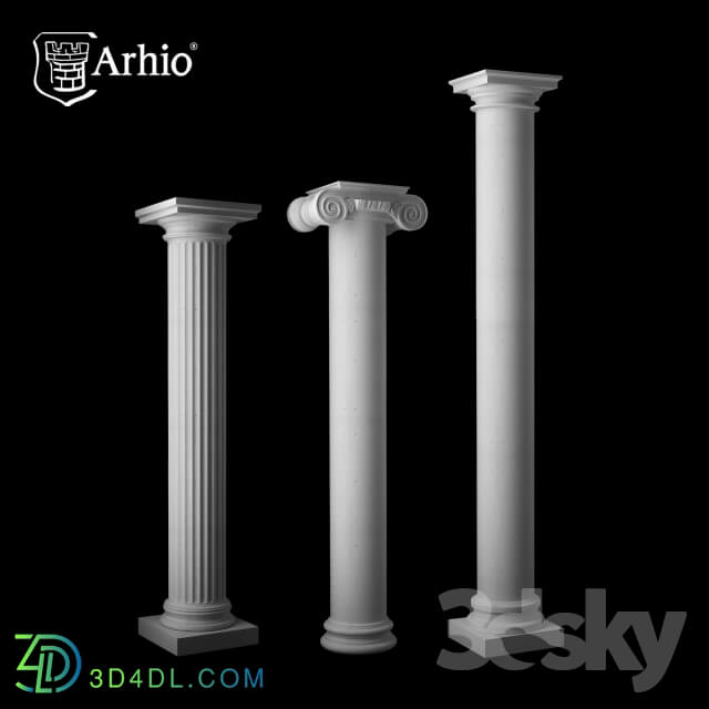 Decorative plaster - OM Collection column_ Arhio_ production _AKL 449-1-AKL 685-1_