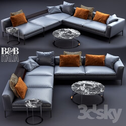 Sofa - B _B Italia MICHEL Leather Sofa 