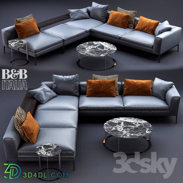 Sofa - B _B Italia MICHEL Leather Sofa