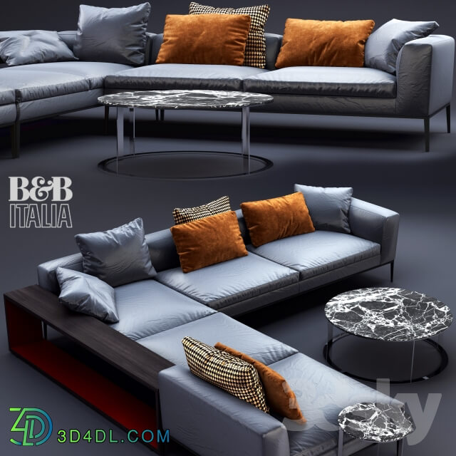 Sofa - B _B Italia MICHEL Leather Sofa