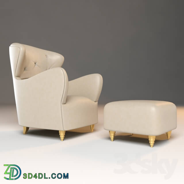 Arm chair - armchair with puff Chair