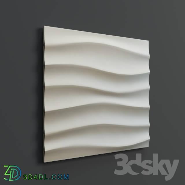 3D panel - 3D panel. large wave