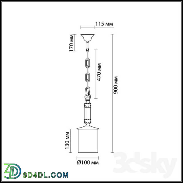 Ceiling light - Suspension Odeon Light 2767_1 FABO