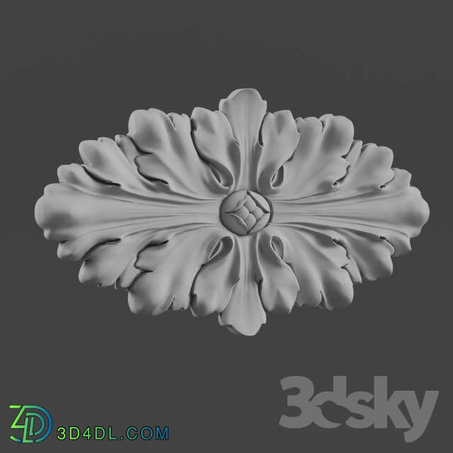 Decorative plaster - rosette of leaves