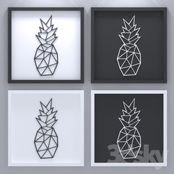Frame - Polygonal Pineapple frame 
