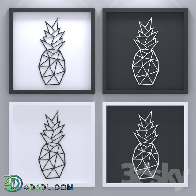 Frame - Polygonal Pineapple frame