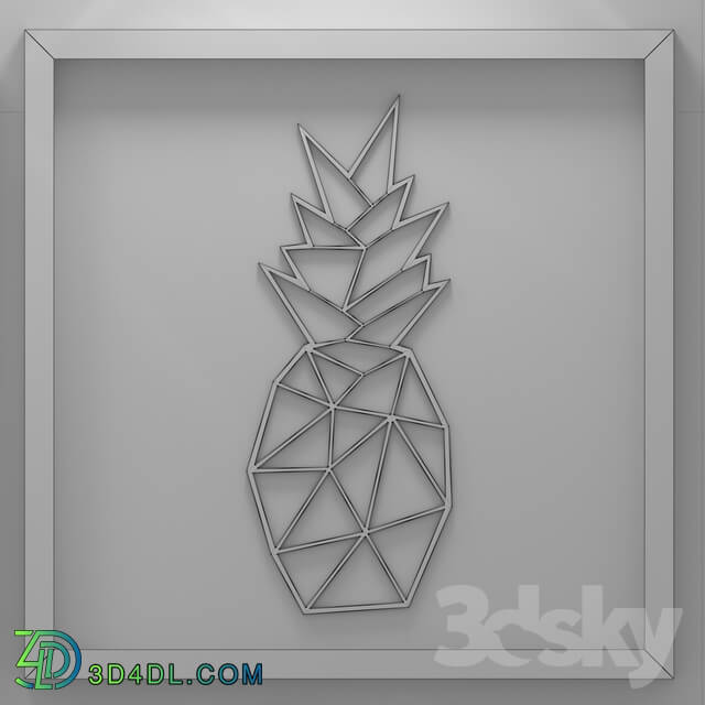 Frame - Polygonal Pineapple frame