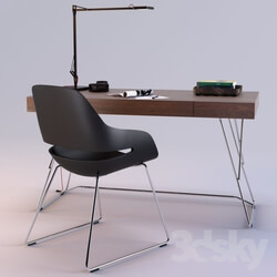 Table _ Chair - Maestrale Desk _amp_ Eva Chair by Zanotta 