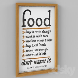 Frame - Holstee Poster - Food Rules 