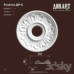 Decorative plaster - www.dikart.ru Dr-6 D405x38mm 14.6.2019 