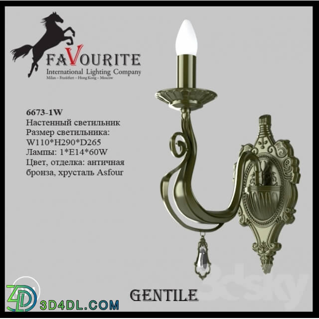 Wall light - Favourite 6673-1W Sconce