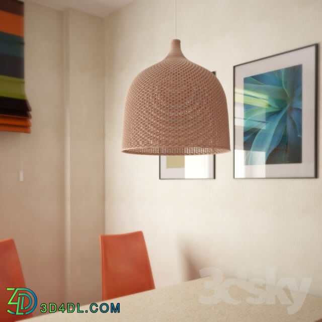 Ceiling light - Wicker Chandelier