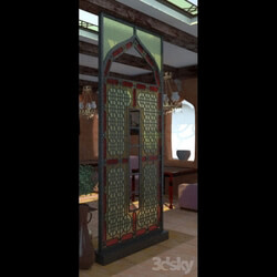 Other decorative objects - Stained glass in the Oriental style 