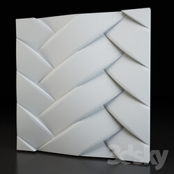 3D panel - Braid-3d plaster panel 