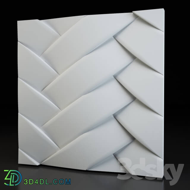 3D panel - Braid-3d plaster panel